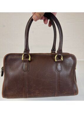 90s Vintage Coach 9971 Leather Satchel Handbag Brown Made In USA